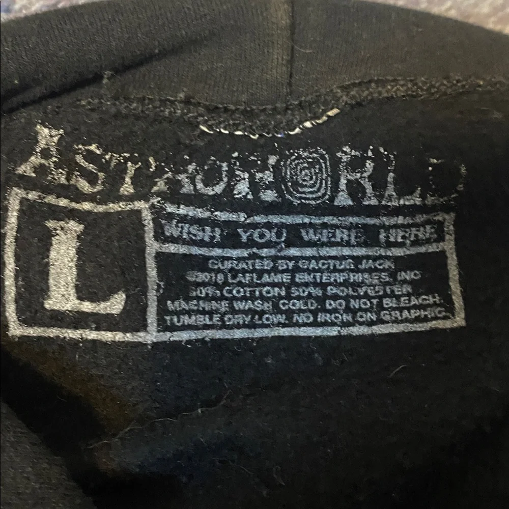 Travis Scott Astroworld Tour Wish You Were Here Hoodie Large Black Tour Dates - Picture 6 of 13